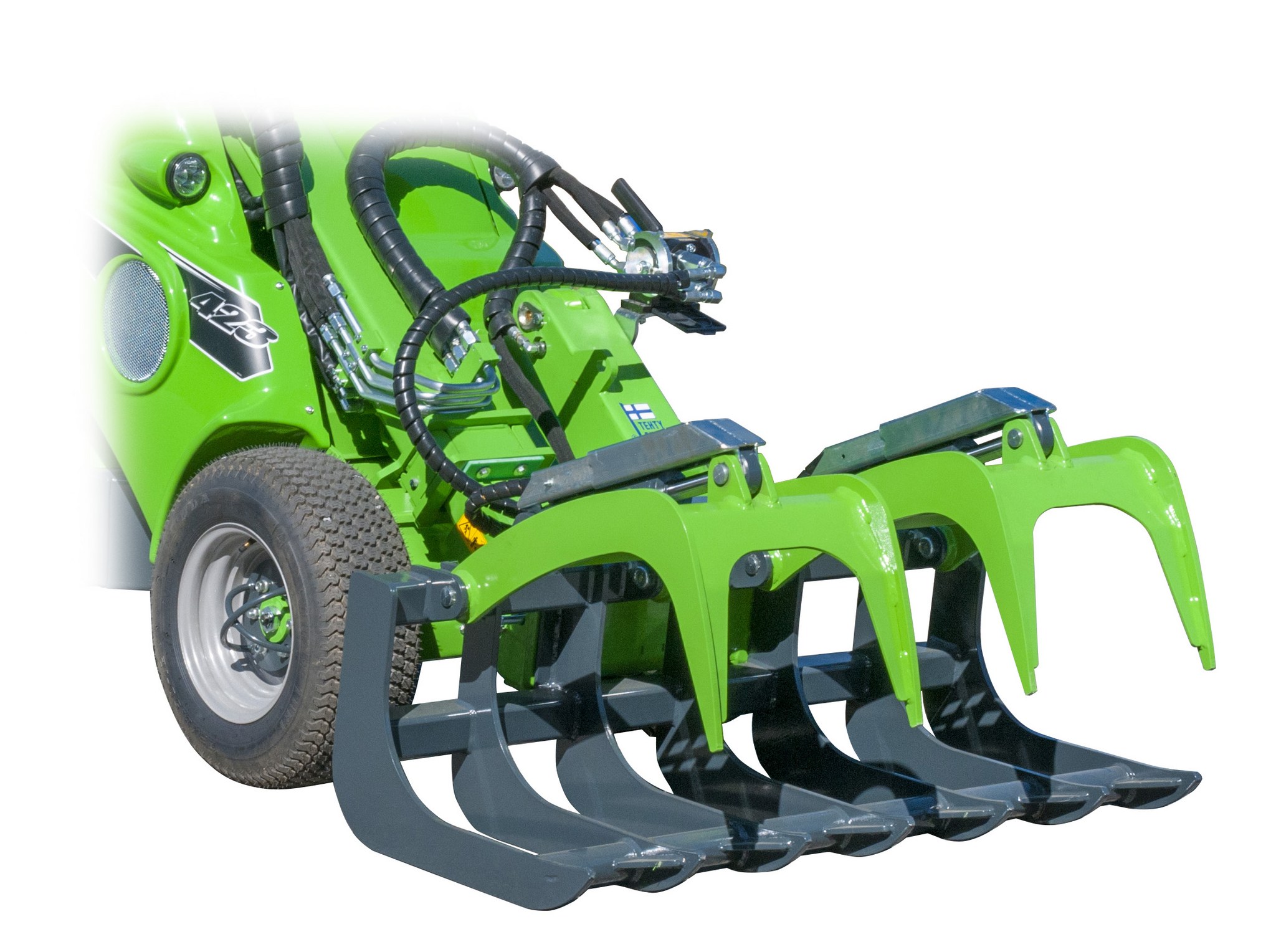 Avant Loader Root Grapple Attachment for Clearing Roots and Debris